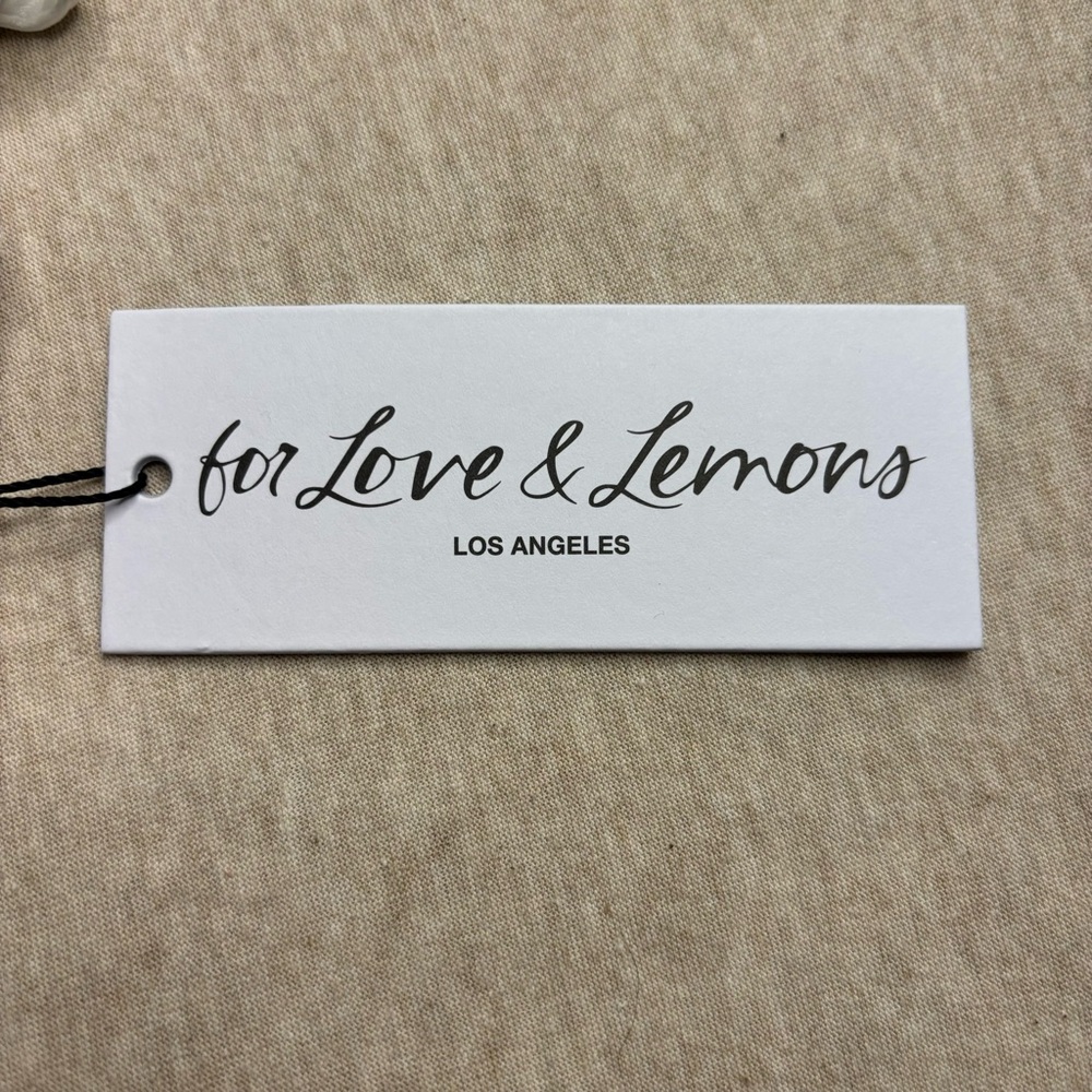 NWT For Love And Lemons Lace Heart Embroidery Teddy / White / XXS - Picture 6 of 7